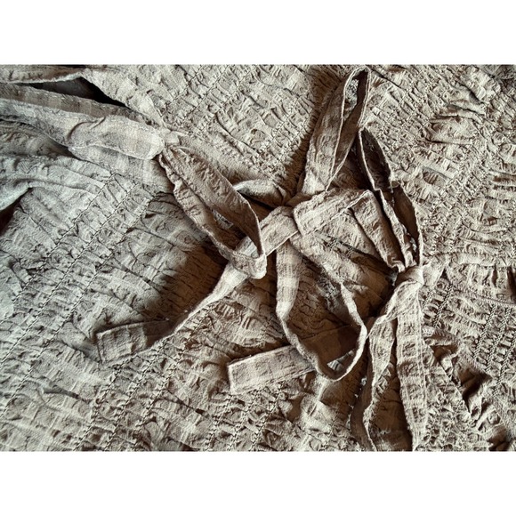 American Eagle Smocked Shirt Small Olive Green Peplum NWT Coquette NWT Milkmaid - Picture 11 of 11